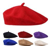 Berretto Basco Francese Rosso Donna Cappello Basco Donna Estivo Classico Basco Donna Invernale Artista Baschetto Donna Cappellino Alla Francese Uomo per Abbinare Abito e trench per Le Quattro Stagioni