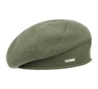 Berretto Basco in Cachemire Lasuna by Seeberger oliva chiaro One Size