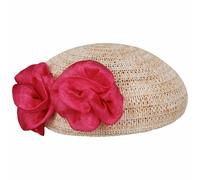Berretto Basco in Carta Paglia by Seeberger pink One Size