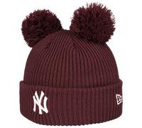 Berretto Beanie NY Yankees Double Pom by New Era rosso bordeaux One Size