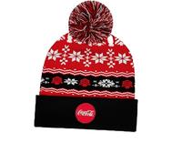 Berretto Bobble di Coca-Cola con Licenza Ufficiale di Colore Nero e Rosso, Berretto Coca-Cola Zero Unisex per Uomini e Donne, Prova la Sensazione!