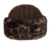 Berretto Cable Knit Leo Faux Fur by Barts marrone One Size