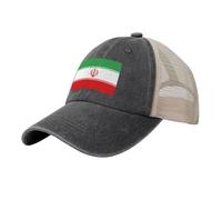 Berretto Cappello da Baseball Unisex Cappelli l'Iran Trucker Estivo Regolabile Traspirante Parte Posteriore in Rete All'aperto Movimento Cappellini,Nero