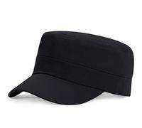 Berretto Classico dell'Esercito, Berretto Piatto, Militare Cadet cap,Berretti Sportivi Militari alla Moda Regolabili, Berretto da Cadetto, Cappelli da Esterno Traspiranti (Nero)
