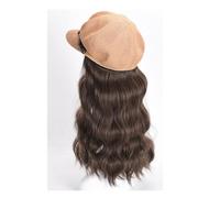 Berretto con Capelli Berretto for parrucca da donna, berretto for parrucca ottagonale, berretto for parrucca ondulata, parrucca in fibra sintetica resistente al calore dall'aspetto naturale, adatto fo