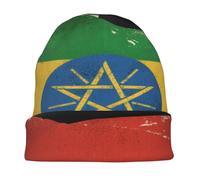 Berretto con Etiopia Bandiera Nazionale da Uomo Elastico Morbido Caldo Cappello Invernale Quotidiano Unisex Comodo in Seta di Latte Sciarpa per La Testa Idea Regalo per papà O Lui Skullcap