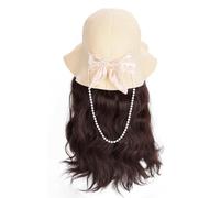 Berretto con Extension per Capelli da Donna Berretto for parrucca da donna, berretto for parrucca riccio lungo, berretto for parrucca alla moda ondulato, adatto for feste a tema quotidiane, concerti,