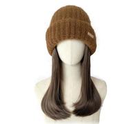 Berretto con Extension per Capelli da Donna Berretto for parrucca for cappello lavorato a maglia, berretto for parrucca da donna, parrucca in fibra sintetica resistente al calore dall'aspetto naturale