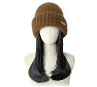 Berretto con Extension per Capelli da Donna Berretto for parrucca for cappello lavorato a maglia, berretto for parrucca da donna, parrucca in fibra sintetica resistente al calore dall'aspetto naturale