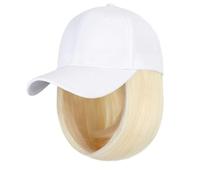 Berretto con Extension per Capelli da Donna Cap Parrucca sintetica Estensioni dei capelli Parrucche for capelli for donna Berretto da baseball Hip Hop regolabile in fibra ad alta temperatura Bob corto