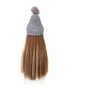 Berretto con Extension per Capelli da Donna Capelli sintetici Donna Inverno Caldo Mantenere i capelli Extension Cappelli Parrucche for le donne Colori Capelli mossi Parrucca da Cappello per Donna(Colo