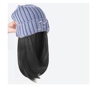 Berretto con Extension per Capelli da Donna Cappello a cuffia Parrucca corta sintetica Cappello con estensione dei capelli Colore naturale dei capelli Parrucche marroni nere for le donne Parrucca da C