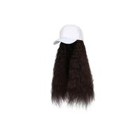Berretto con Extension per Capelli da Donna Parrucca Cappello Parrucca lunga riccia Cappello Parrucca in lana con fascia in rotolo Berretto da baseball regolabile alla moda con parrucca Parrucca da Ca