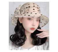 Berretto con Extension per Capelli da Donna Parrucca da donna, cuffia for parrucca ondulata, parrucca da 13 pollici, parrucca in fibra sintetica resistente al calore dall'aspetto naturale, adatta for