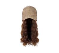 Berretto con Extension per Capelli da Donna Protezione for parrucca sintetica ondulata for capelli ricci lunghi moda donna for parrucca grigio marrone nero monopezzo staccabile invernale con cappello
