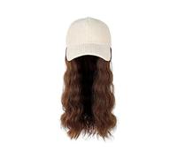 Berretto con Extension per Capelli da Donna Protezione for parrucca sintetica ondulata for capelli ricci lunghi moda donna for parrucca grigio marrone nero monopezzo staccabile invernale con cappello