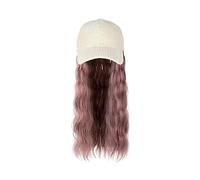 Berretto con Extension per Capelli da Donna Protezione for parrucca sintetica ondulata for capelli ricci lunghi moda donna for parrucca grigio marrone nero monopezzo staccabile invernale con cappello