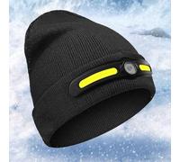 Berretto con faro, da uomo e da donna, per bambini, cappello riscaldante con faro, ricaricabile di tipo C, luce COB/XPE, per attività all'aperto fredde