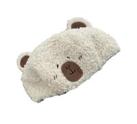 Berretto con orecchie da orso, alla moda, traspirante, da indossare tutti i giorni per avventure nella stagione fredda, elegante cappello da viaggio, crema, Taglia unica