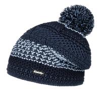 Berretto con Pompon Brock Tricolour by Eisbär blu scuro One Size