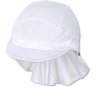 Sterntaler - Kid's Peaked Cap with Neck Protection Uni - Cappellino 53 cm bianco/grigio