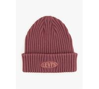 Berretto con risvolto in maglia da uomo Levis ~ Garment Dye rosso opaco