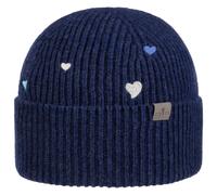 Berretto con Risvolto Little Hearts by Lierys blu scuro One Size