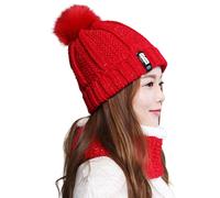 Berretto con visiera e sciarpa ZA-21530 - Rossa