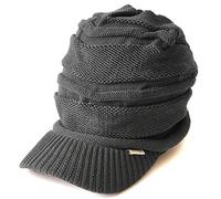 CHARM Berretto con Visiera Invernale in Cotone, Cappello A Maglia Larga Protezione Raggi UV, Berretto Donna E Uomo per Tutte Le Stagioni Grigio