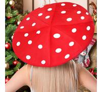 Berretto corto in peluche a forma di con pois, accessorio elegante per cappello