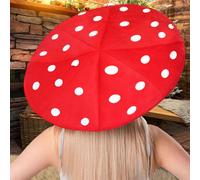 Berretto corto in peluche a forma di fungo con pois, cappello multiuso e