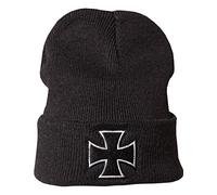 Berretto: Croce di Ferro - Moto - Heavy Metal/Berretto di Lana/Berretto Invernale/Beanie/Berretto/Cappello/Berretto Uomo/Unisex/Berretto Sci/Armata/Regalo Moto (Nero)