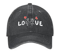 Berretto da Baseball A Cartoon Character Design for Couples On Valentine's Day Cappello Sportivo Moda Traspirante Cappucci da Golf, per Tennis, Golf, All'Aperto, 55-59cm
