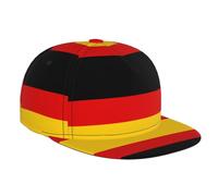 Berretto da baseball alla moda con bandiera tedesca, a tesa piatta, adatto per tutte le stagioni, una buona scelta per correre e viaggiare, nero