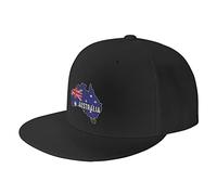 Berretto da Baseball Australian Australia Flag Map Cappello All'Aperto Traspirante Regolabile Cappucci da Golf, per All'Aperto, Pesca, Sportivo, Campeggio, 55-59cm