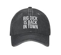 Berretto da Baseball Big Dick Is Back in Town Black Trucker cap Regolabile Baseball cap Vintage Cappellino da Baseball per Sport Gym Protezione UV