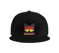 Berretto da Baseball Butterfly Germany German Flag Cappello Snapback Asciugatura Rapida Regolabile Cappellino da Camionista, per Tennis, Pesca, Golf, 55-59cm