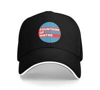 Berretto da Baseball Cappello da Golf Fountains of Wayne Rosso e Bianco, Nuovo di Zecca
