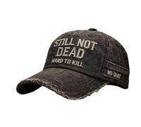 Berretto da baseball con scritta "Still Not Dead Hard to Kill", divertente con scritta divertente in lingua inglese "Ain't Dead Yet", stile retrò, colore nero