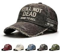 Berretto da baseball con scritta "Still Not Dead", regolabile, vintage, con scritta "I Ain't Dead Yet", cappello da uomo e donna, A, Taglia unica