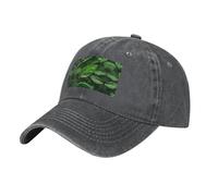 Berretto da baseball con stampa natura verde foglia, berretto sportivo traspirante e confortevole, cappello da sole da golf all'aperto