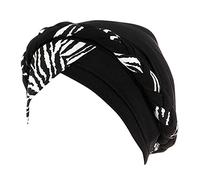 Berretto da baseball con treccia di capelli, cappello etnico avvolgente per santi odio, Nero , Taglia unica