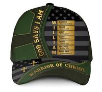 Berretto da Baseball Custom God with Name, Christianty for Jesus Cappellino da Baseball Vintage Cappellino Visiera Regolabile Trucker cap per Running Sport Campeggio