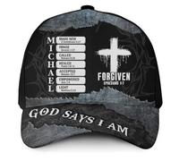Berretto da Baseball Custom God with Name, Christianty for Jesus Dad Hat Protezione UV Trucker cap Traspirante Cappellino da Baseball per Sport Running Escursionismo