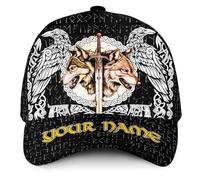 Berretto da Baseball Customize Viking, Vikings - Personalized Cappellino Visiera Protezione UV Cappellino da Baseball Regolabile Trucker cap per Running Campeggio Sport