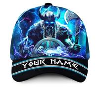 Berretto da Baseball Customize Viking, Vikings - Personalized Dad Hat Regolabile Cappellino Visiera Traspirante Trucker cap per Running Escursionismo Campeggio