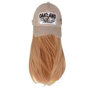 Berretto da baseball da donna con attaccato lungo liscio parrucche per capelli naturali e morbidi parrucche da baseball per donne adolescenti uso quotidiano