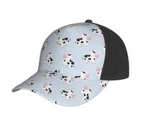 Berretto da baseball da donna e uomo, con mucca da fattoria, regolabile, cappello da baseball da camionista, da donna, da uomo, nero