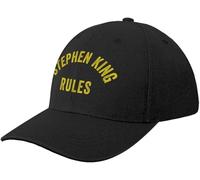 Berretto da Baseball da Uomo Nero Stephen King Rules Sport cap Cappello Cappellini da Uomo di Lusso Cool