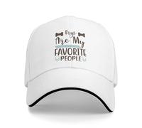 Berretto da Baseball Dogs Are My Favorite People Cappello A Sandwich Asciugatura Rapida Protezione Solare Cappucci da Golf, per Campeggio, Sportivo, Golf, 55-59cm